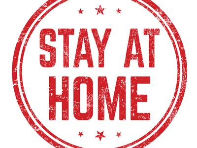 Stay at Home red stamp